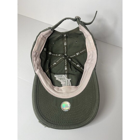 Florida Marlins Women's Olive Green Distressed Light Pink Adjustable Vintage - Picture 5 of 7